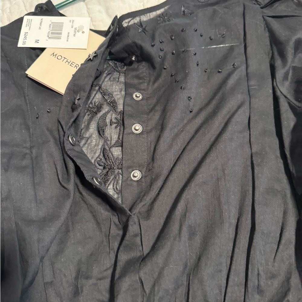 MOTHER Black Sheer Embellished Sleeveless Blouse - Picture 2 of 11